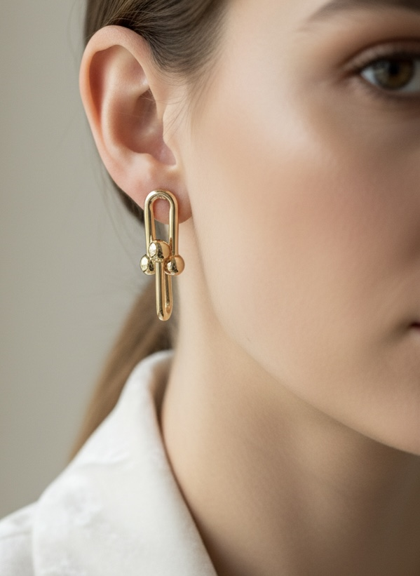 Gold Tffny Küpe