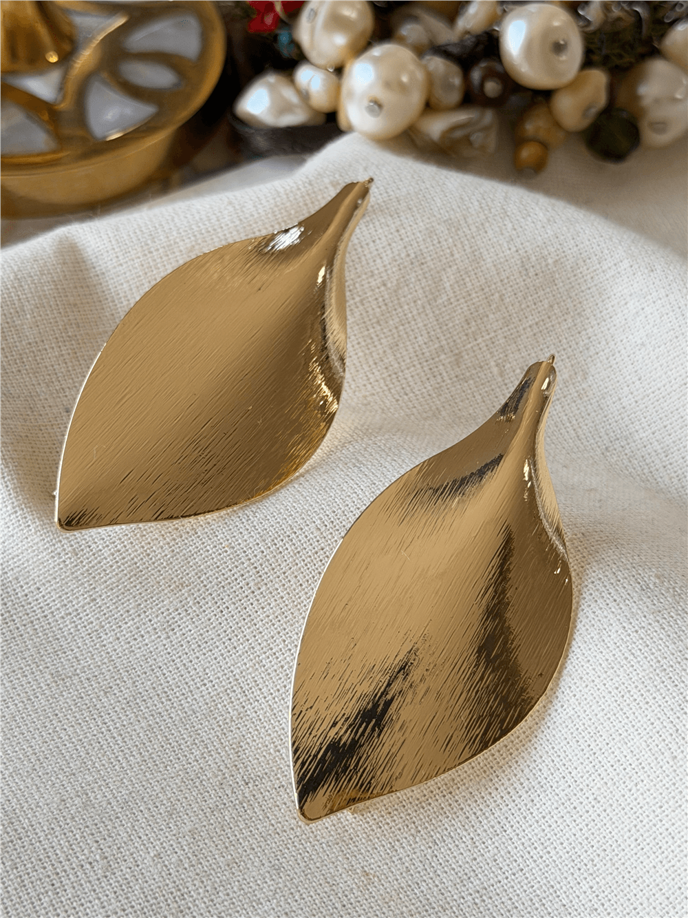 Golden Leaf Küpe