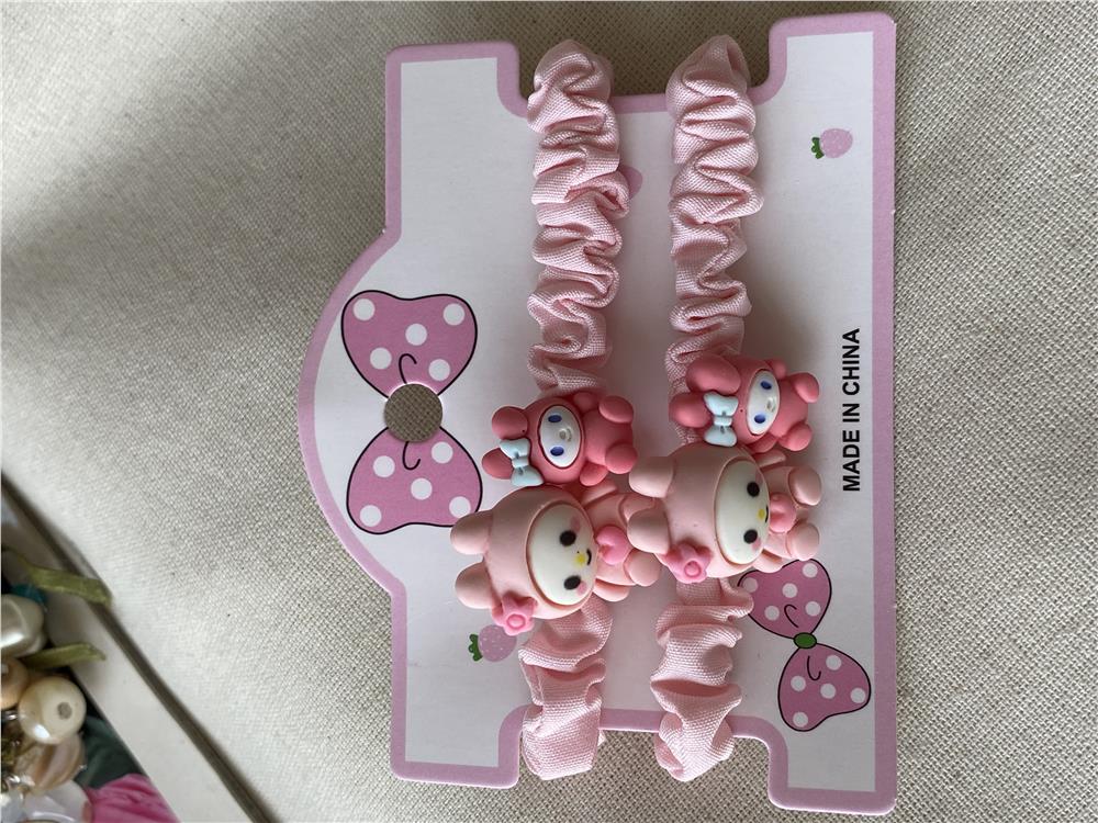 İkili Baby Bunny Pembe Lastik Toka