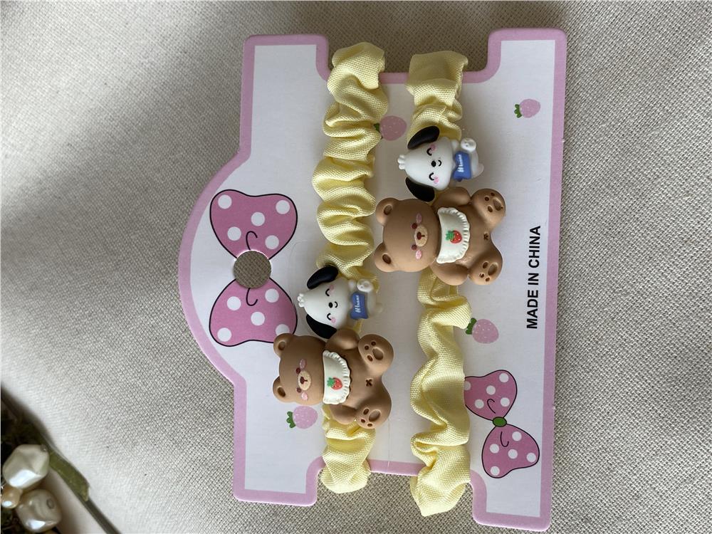İkili Bear'n Dog Sarı Lastik Toka