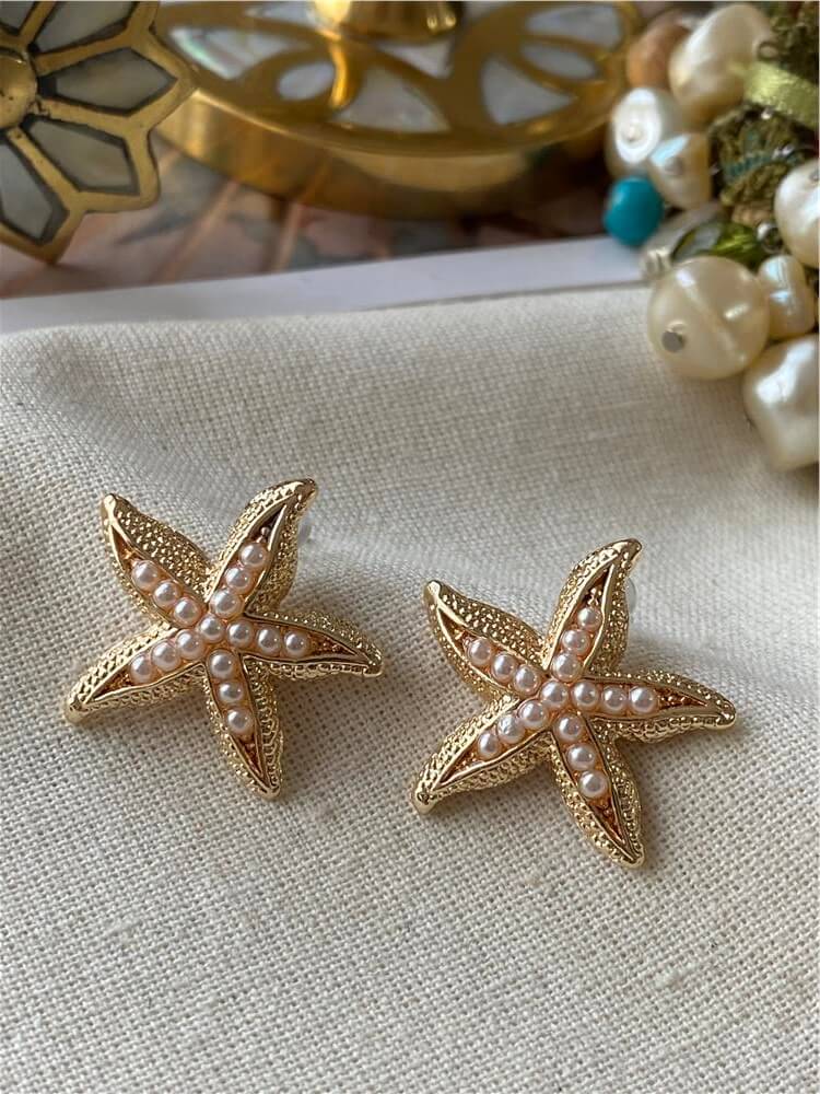 İncili Denizyıldızı Küpe