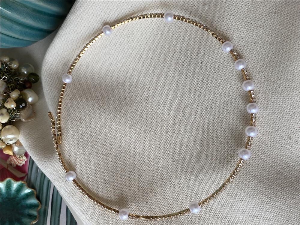 İncili Suyolu Choker Kolye