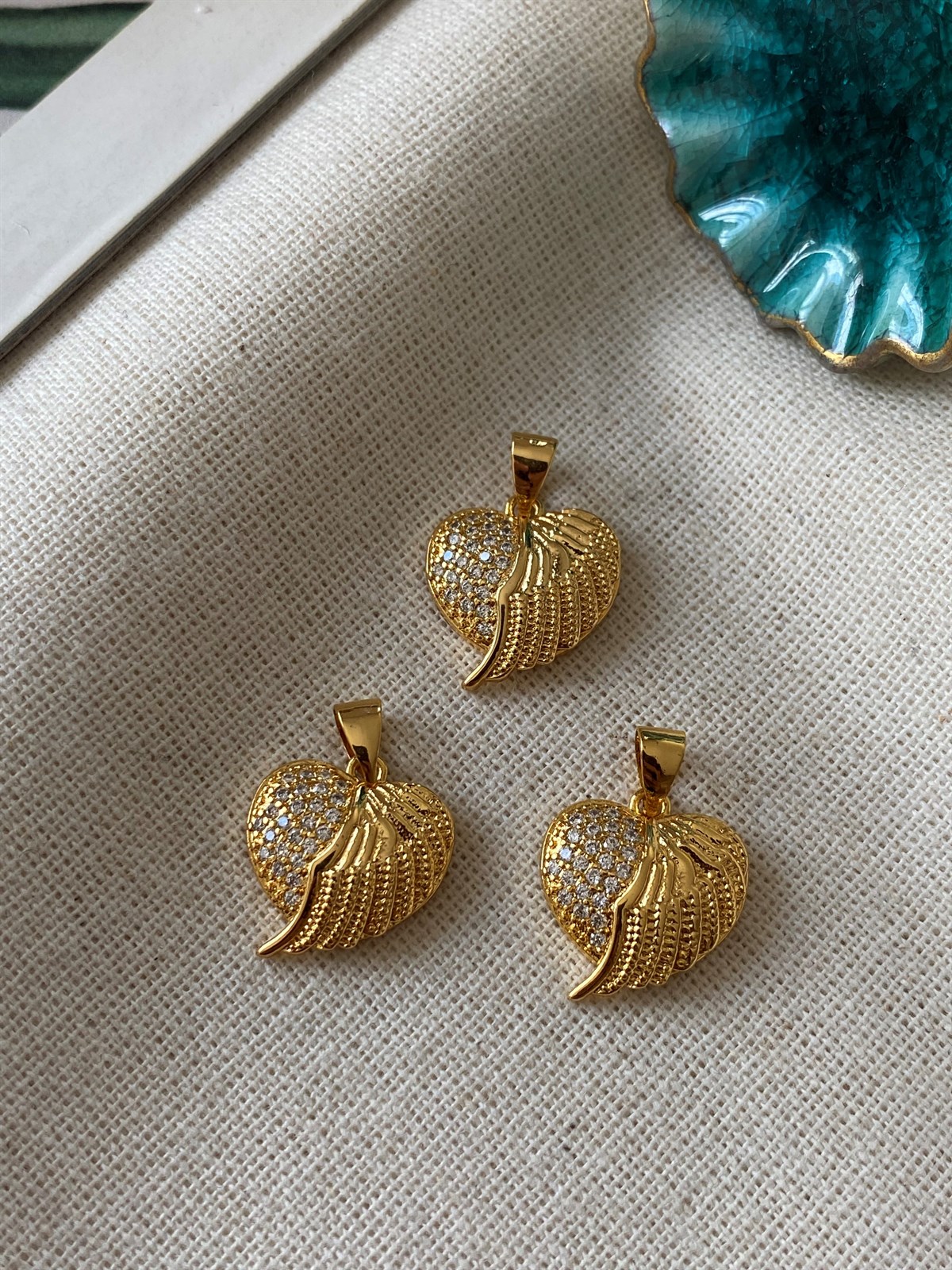 Kalp Kanat Kolye Ucu