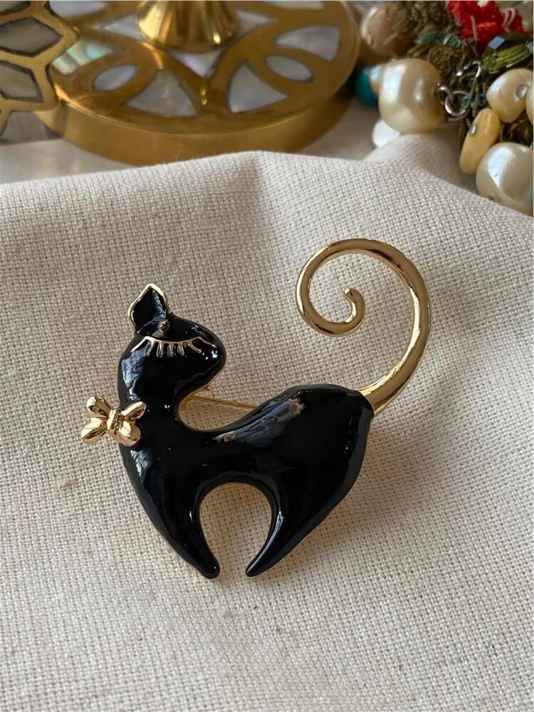 Kara Kedi Broş
