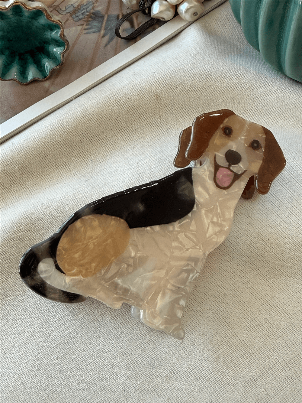 Köpek Figür Mandal Toka