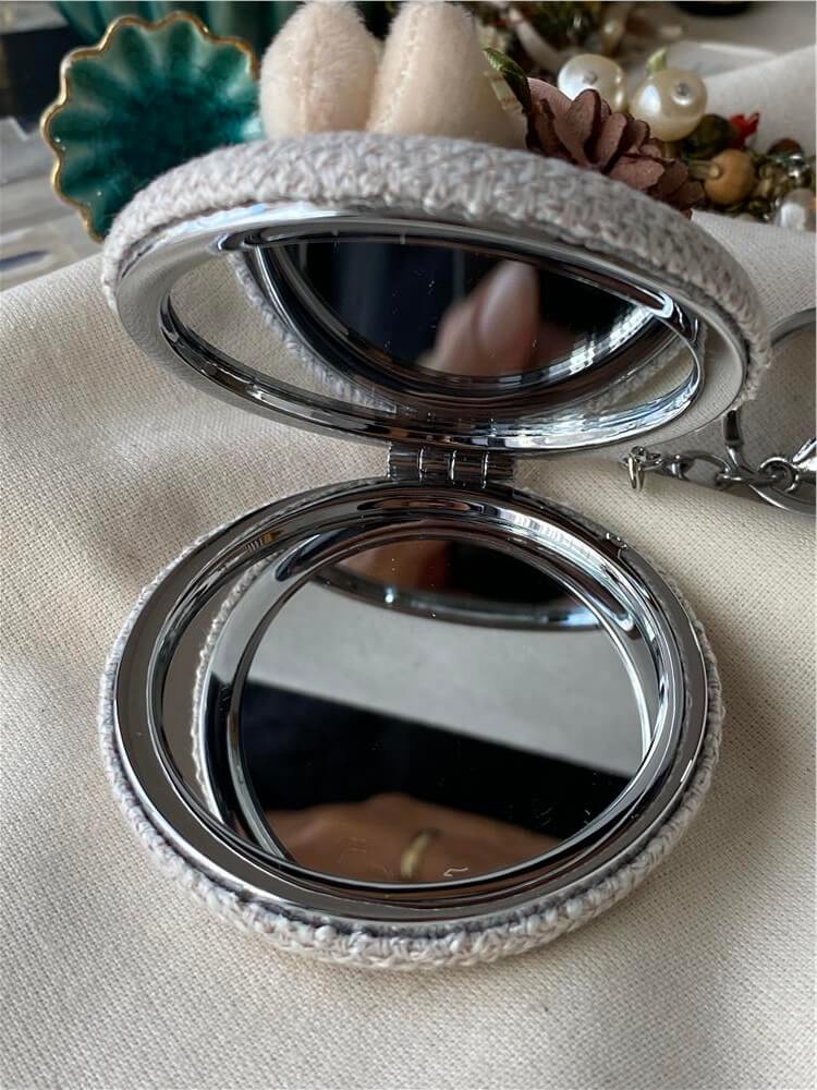 Krem Ayıcık Çiftli Ayna