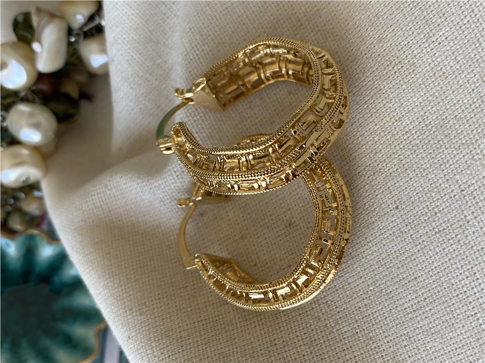 Labirent Detay Halka Küpe