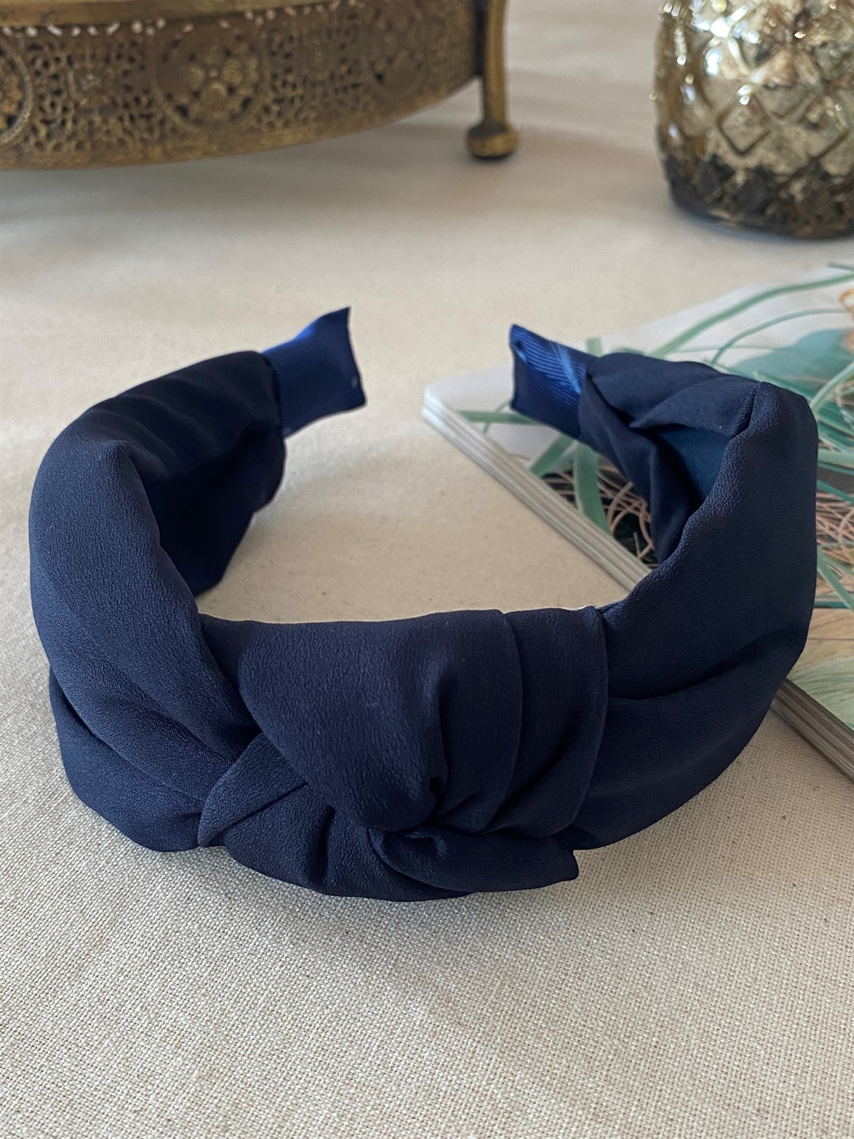 Navy Blue Knot Crown