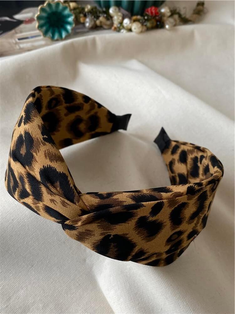 Leopar Desenli Bandana Model Taç
