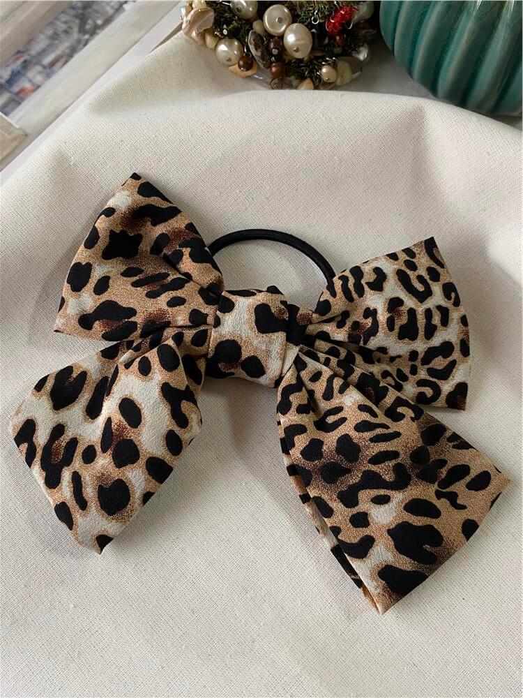 Leopar Desenli Fiyonk Lastik Toka