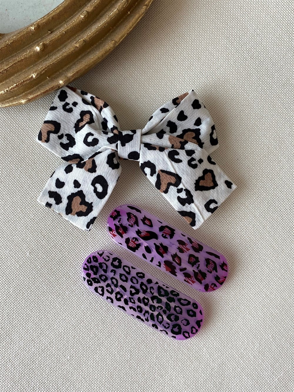 Leopar Toka Seti Beyaz
