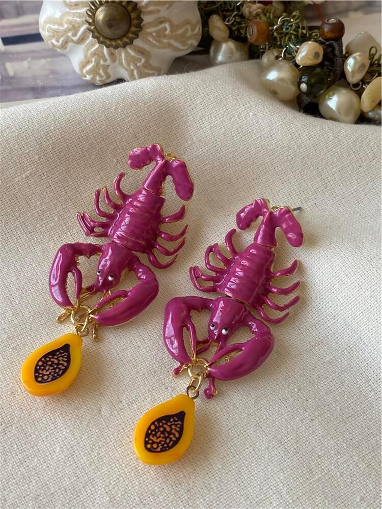 Marka Model Pembe Yengeç Küpe