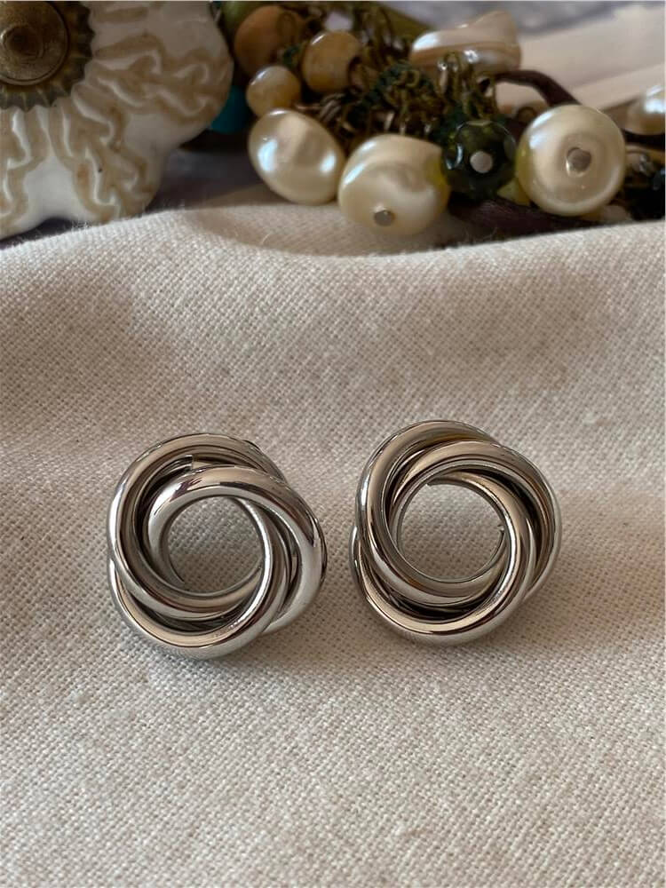 Mini Silver Döngü Küpe