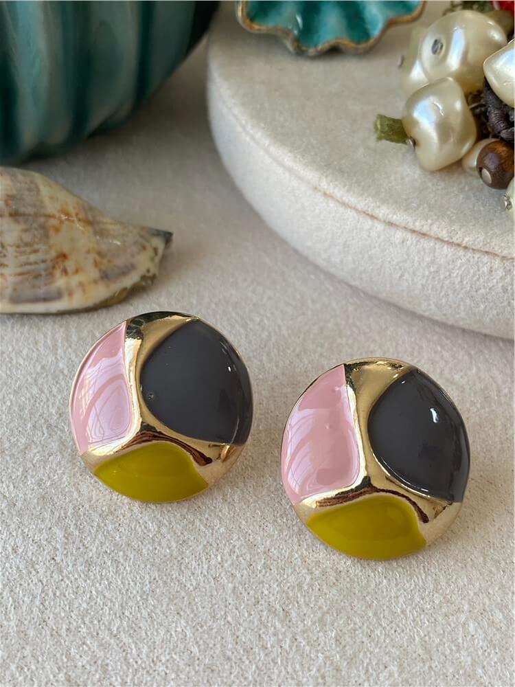 Nude Mineli Button Küpe