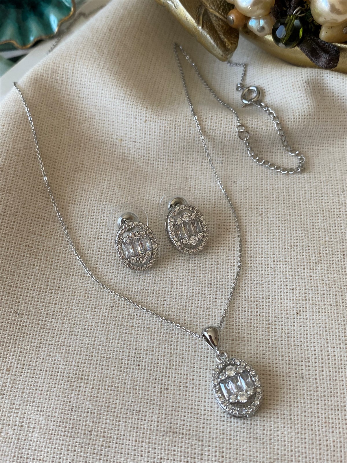 Oval Baget Kolye Set