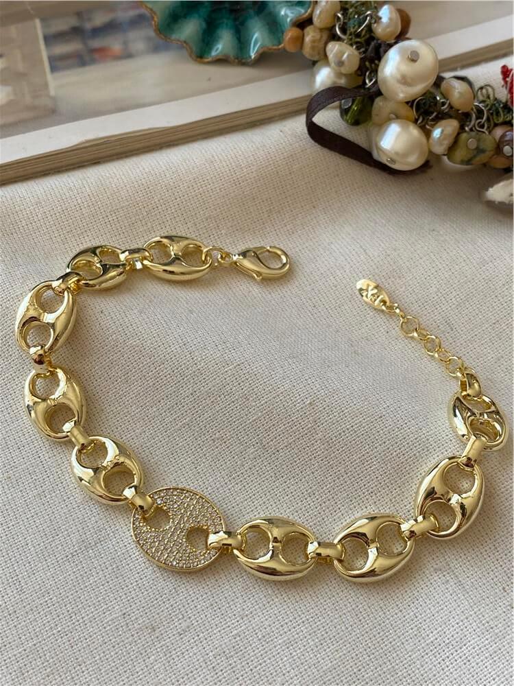 Özel Seri 14K Düğme Bileklik