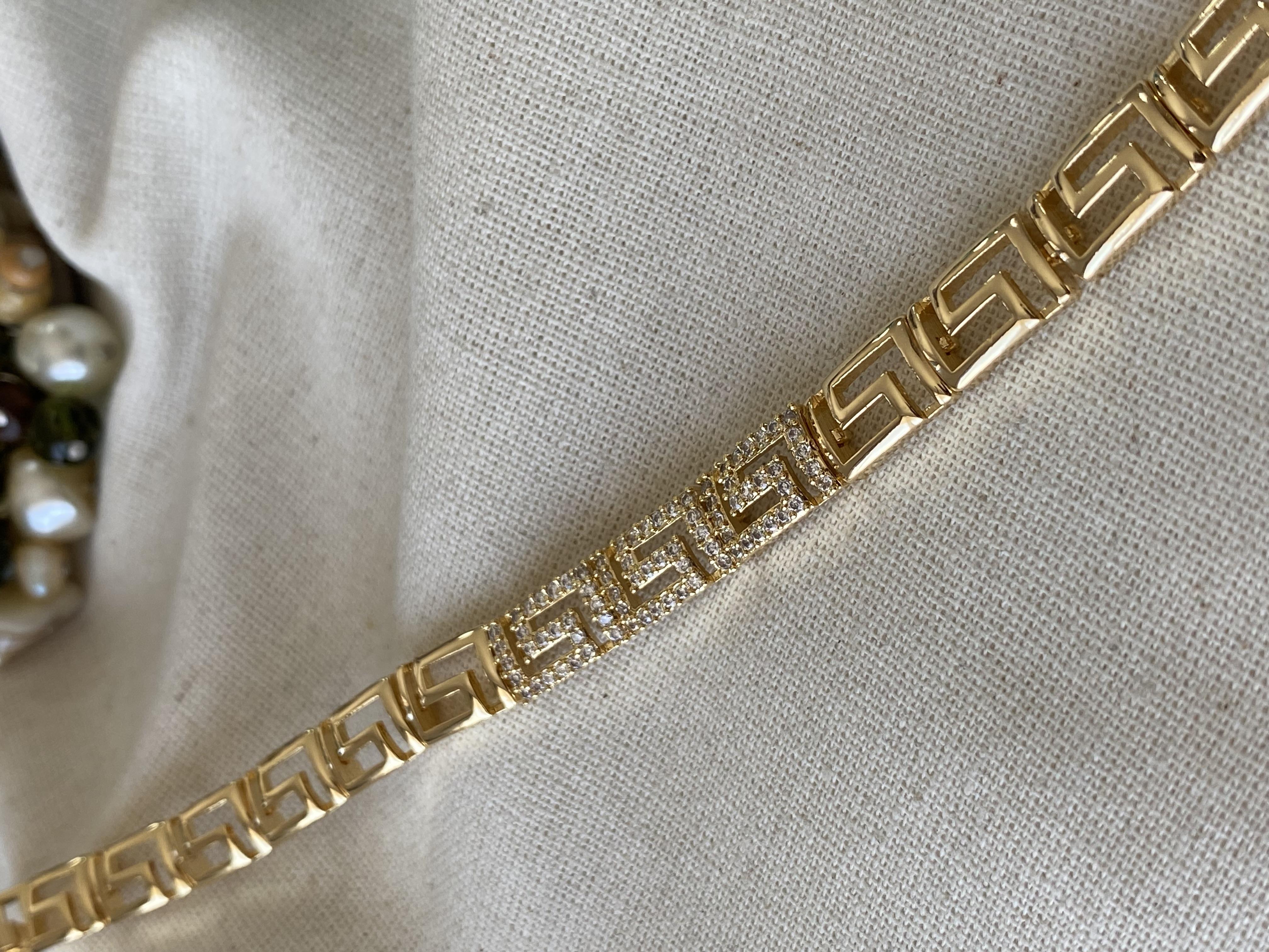 Özel Seri 14K Grek Taşlı Bileklik