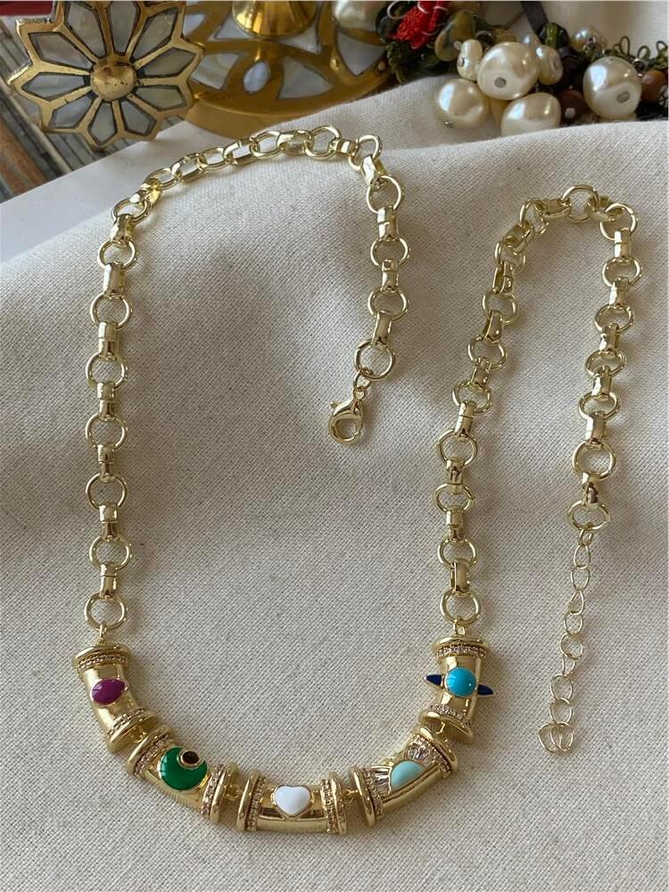 Özel Seri 14K Renkli Plaka Kolye