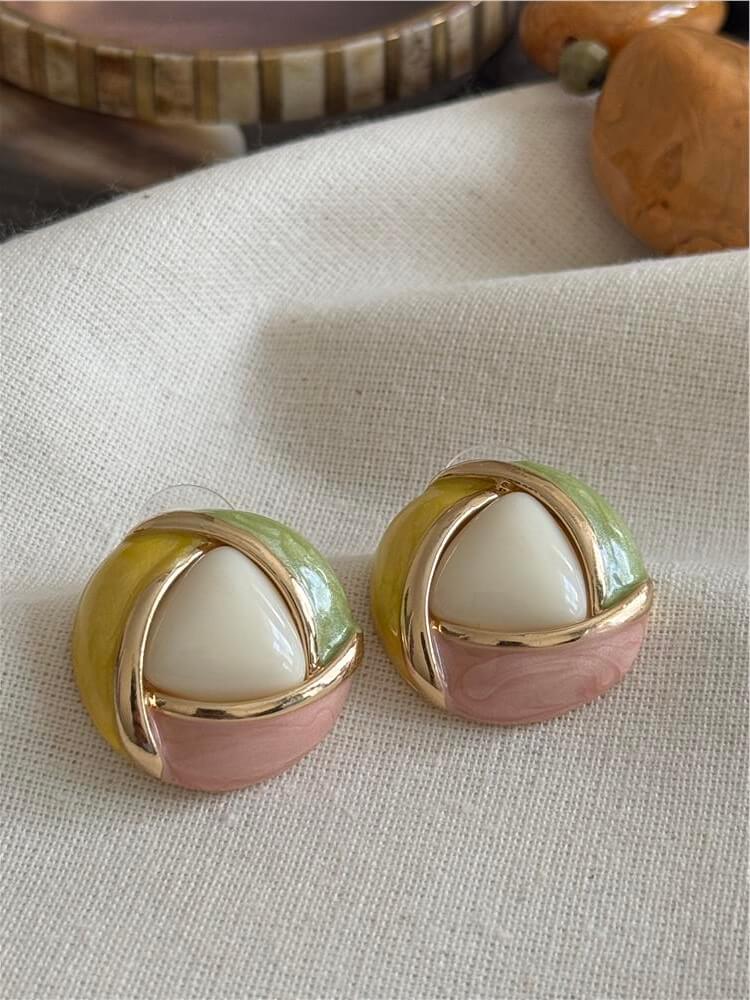 Pastel Button Küpe