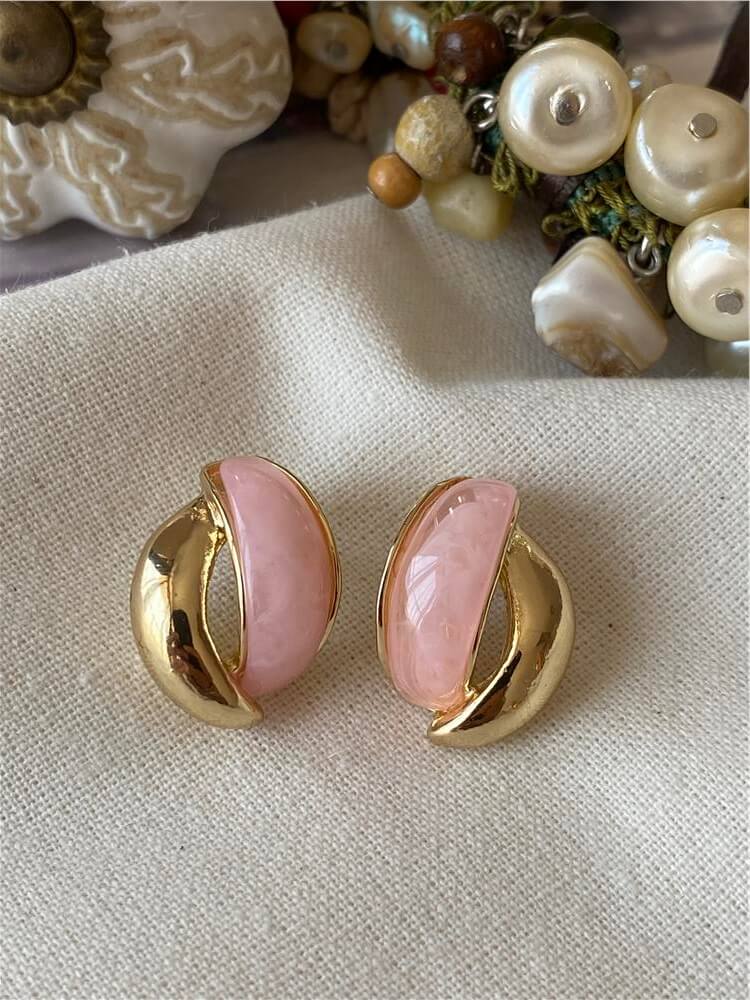 Pembe Border Küpe