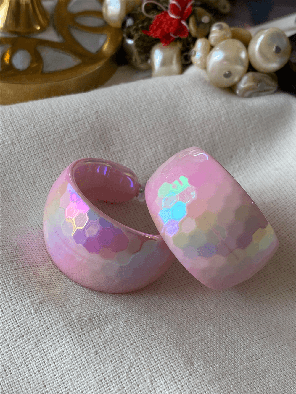 Pembe Disco Küpe