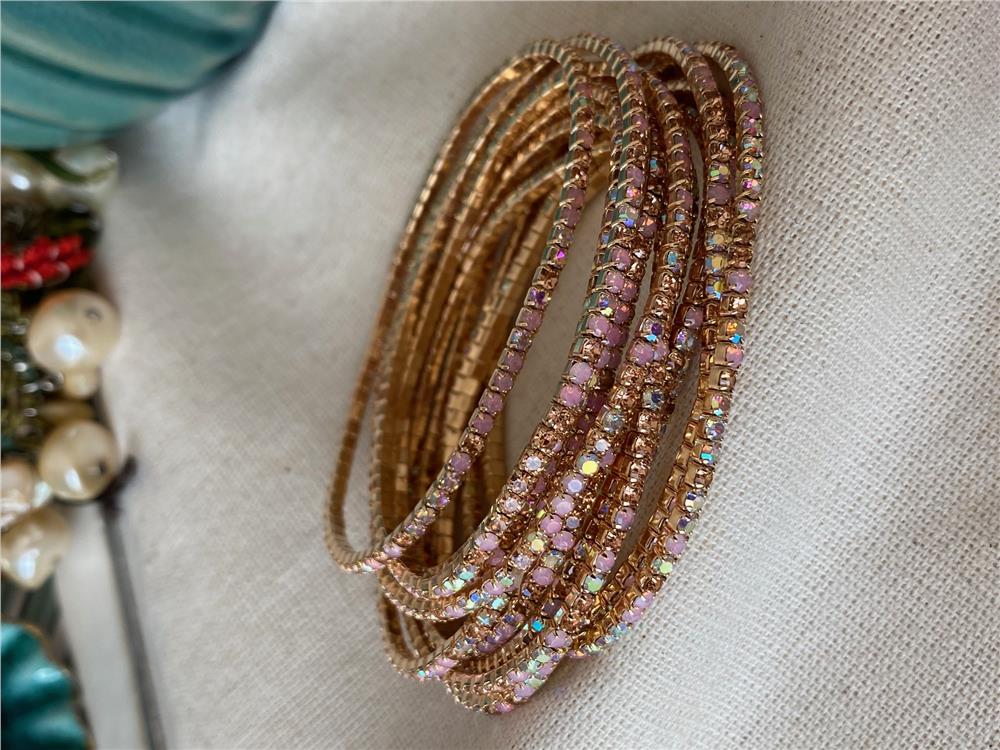 Pink Gold Esnek Suyolu Bileklik