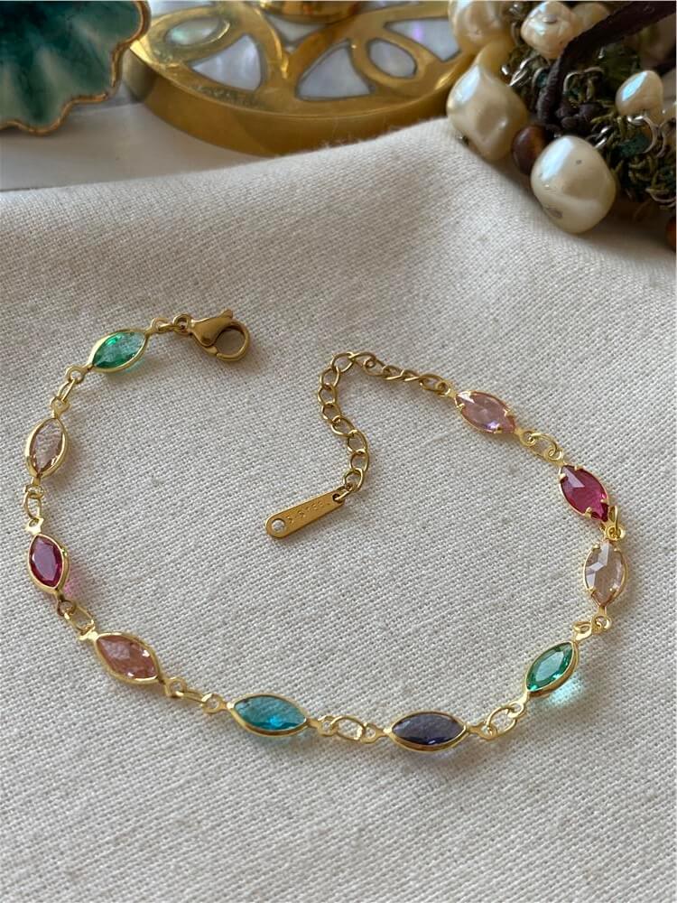 Renkli Arpa Taş Bileklik