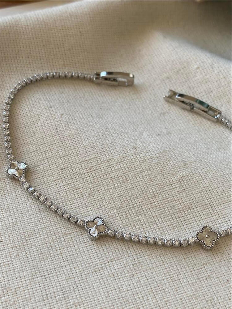 Silver Cleef Model İnce Suyolu Bileklik