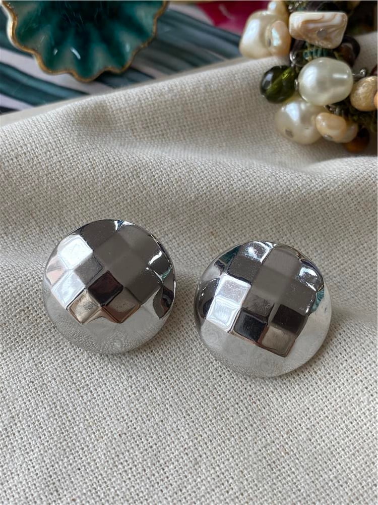 Silver Discoball Küpe