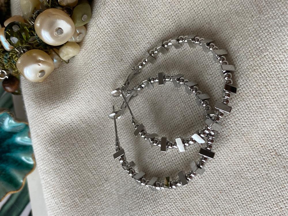 Silver Domino Küpe