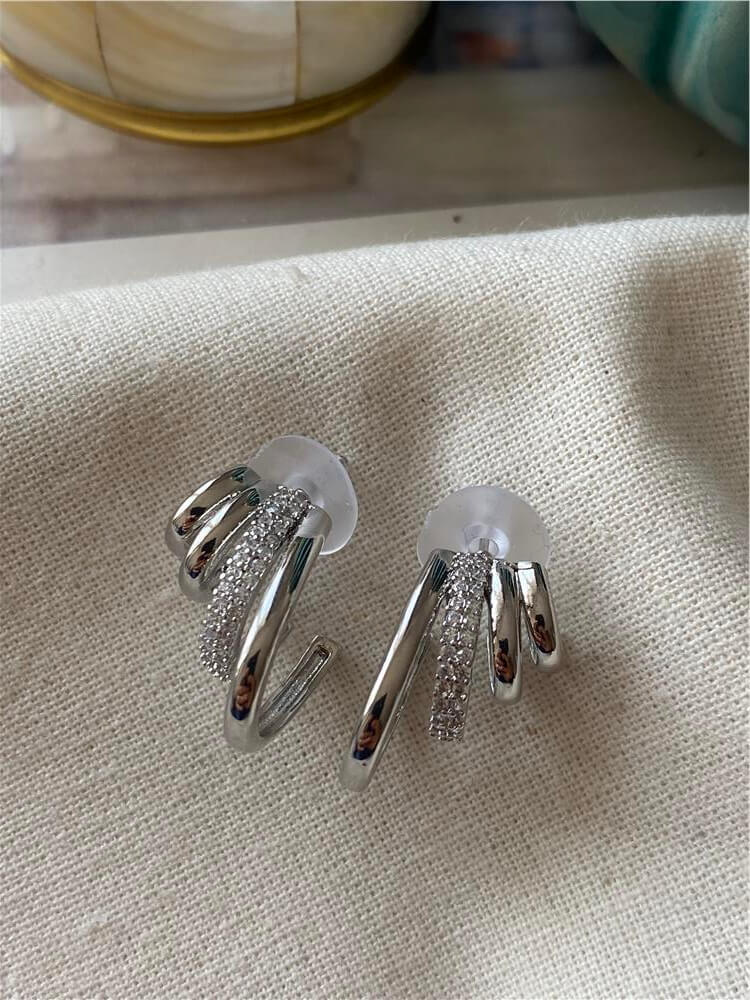 Silver Kaburga Tasarım Küpe