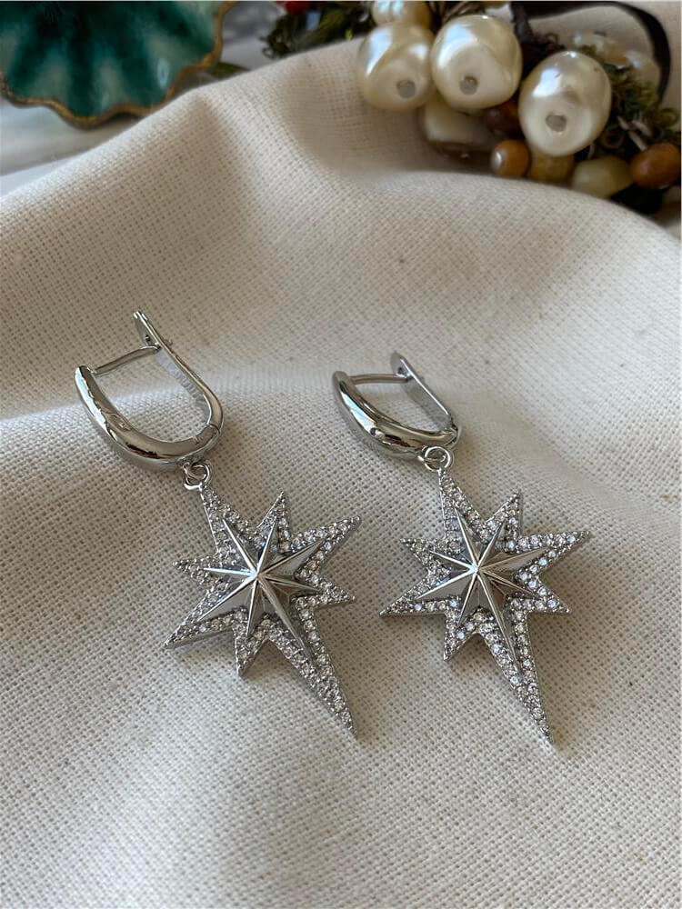 Silver Kuzeyyıldızı Sallantılı Küpe