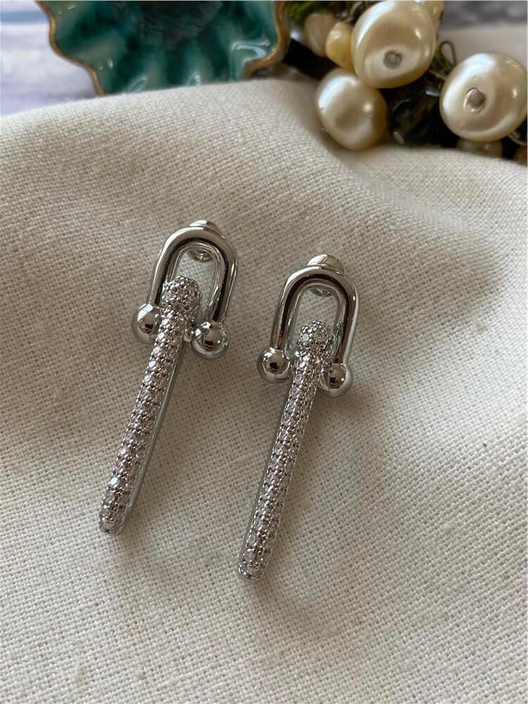 Silver Taşlı Tffny Model Küpe