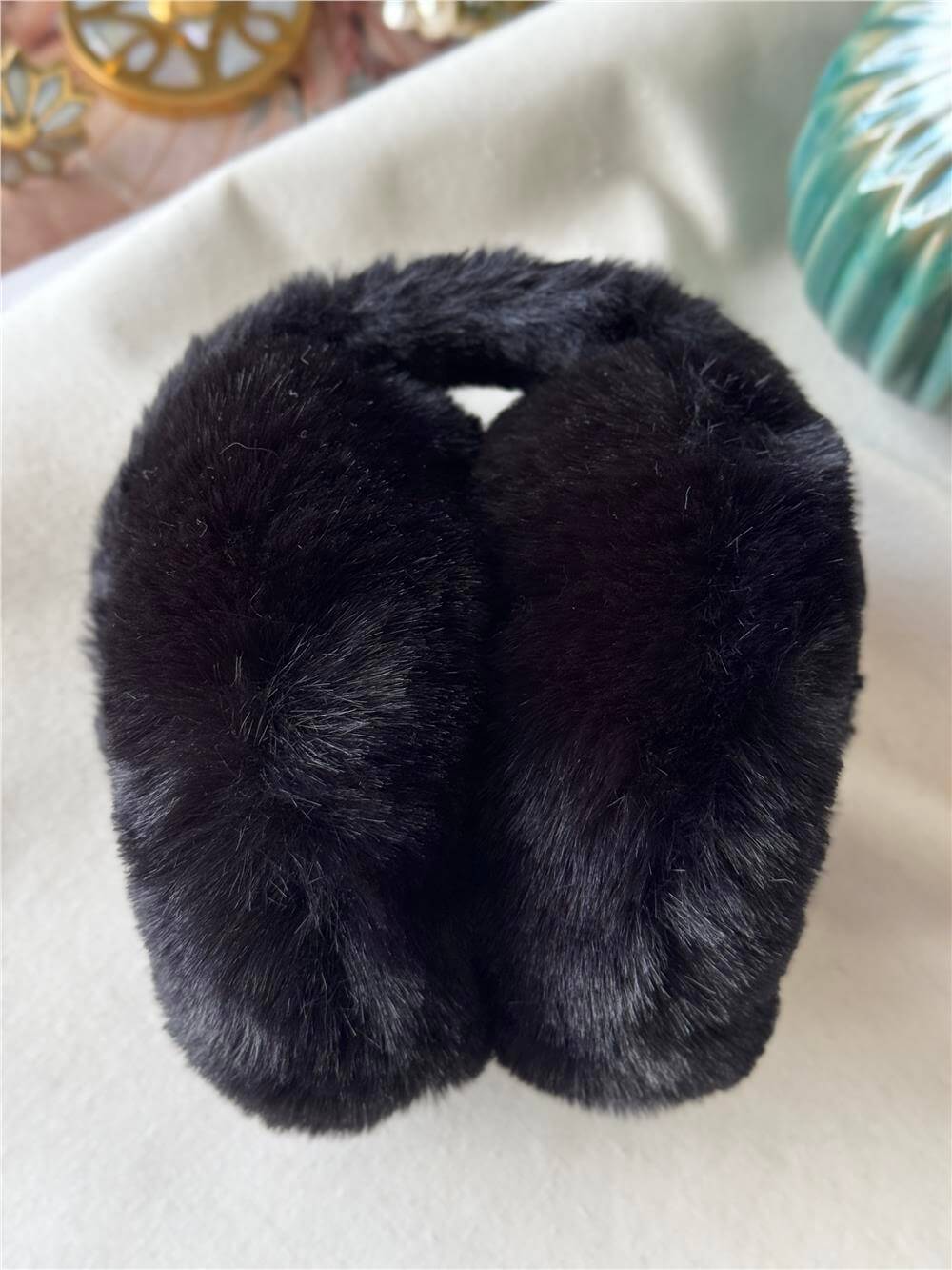 Siyah Katlanır Peluş Kulaklık