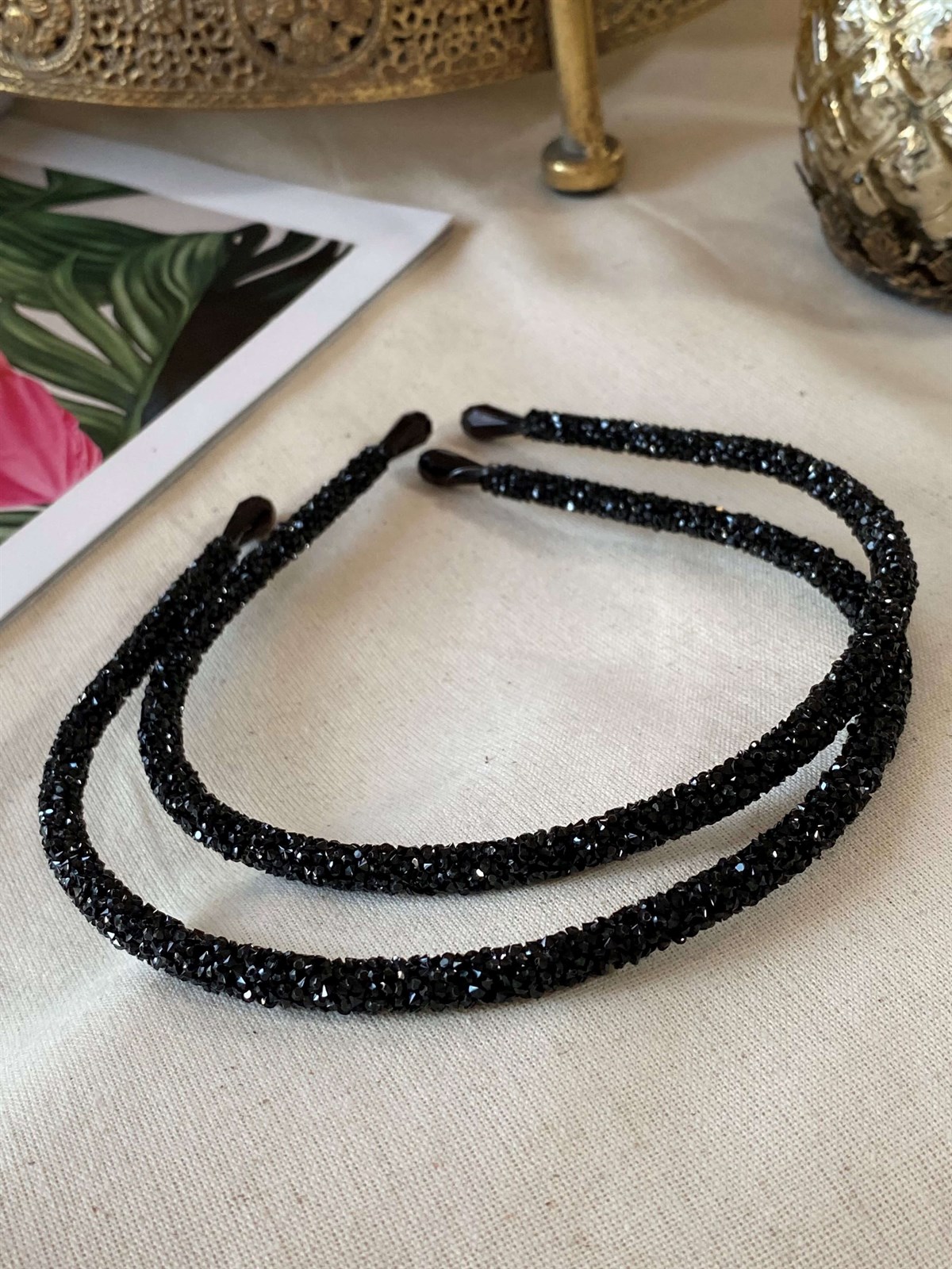 Black Glitter Crown