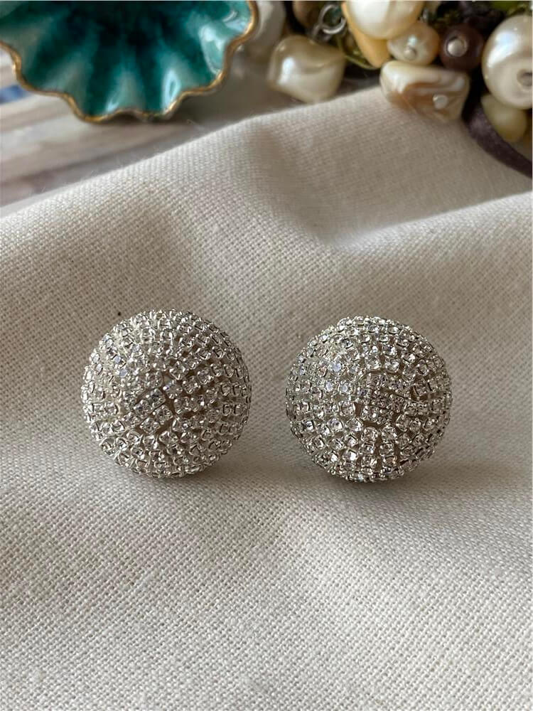 Taşlı Ball Küpe