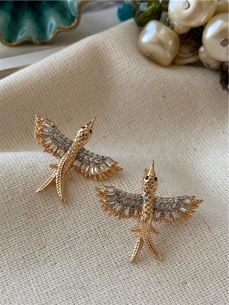 Taşlı Kuşlar Küpe