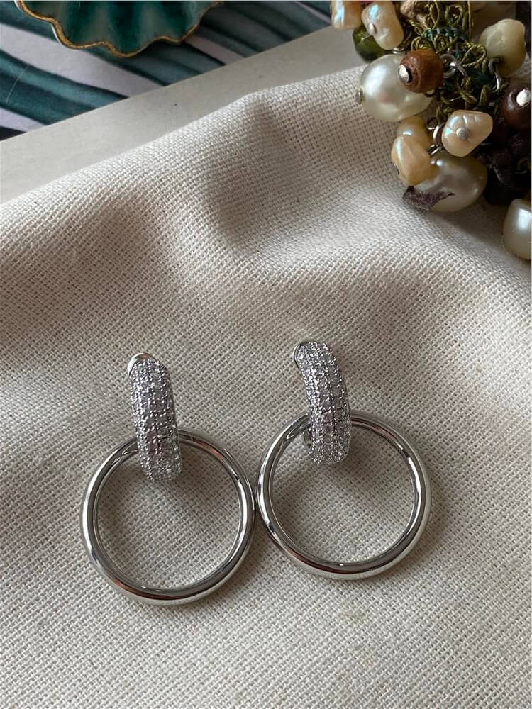 Taşlı Rings Küpe