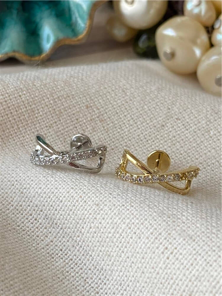 Taşlı Sarmal Piercing Küpe