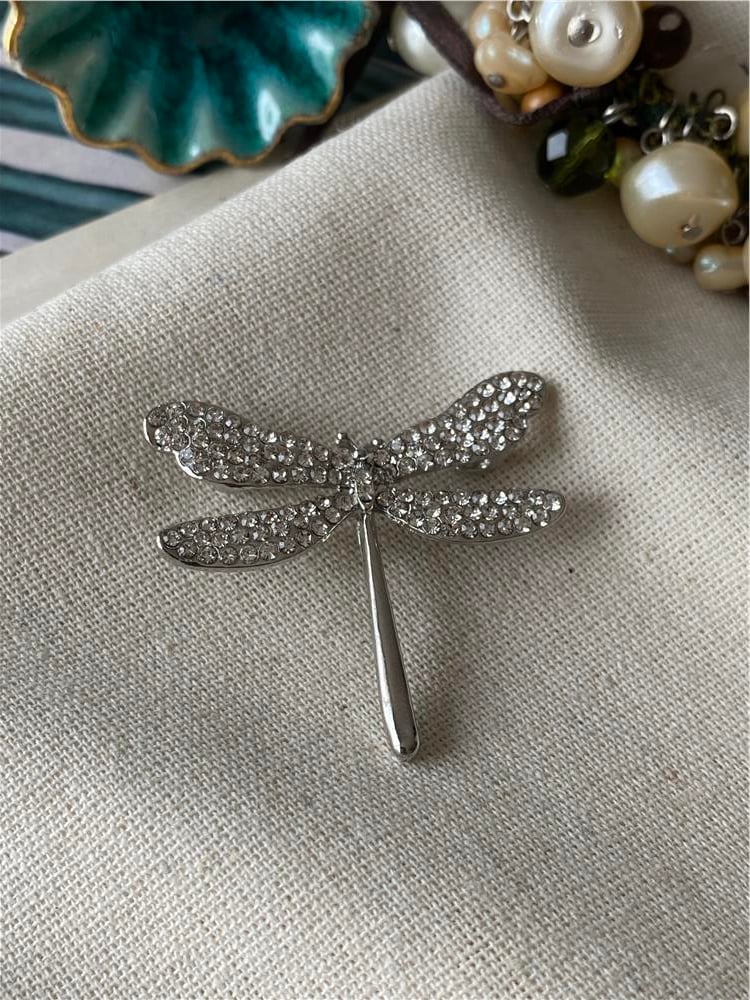 Taşlı Silver Yusufçuk Broş