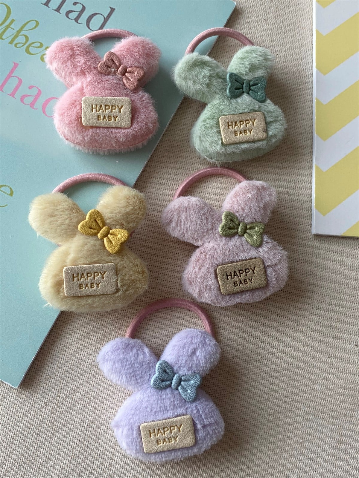 Tüylü Tavşan Lastik Toka