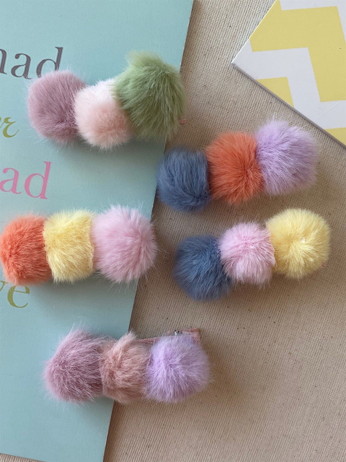 Three Pompom Buckles