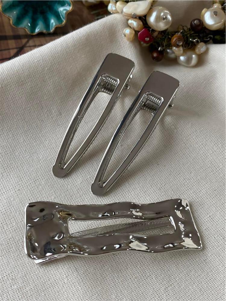 Üçlü Desenli Silver Toka Seti