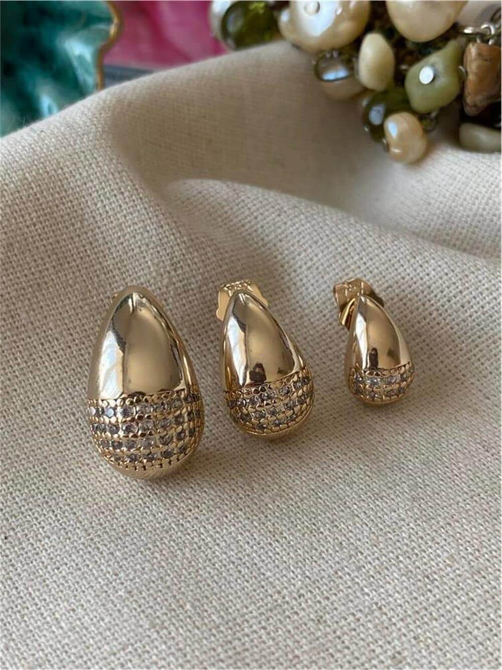 Üçlü Şerit Bubble Küpe