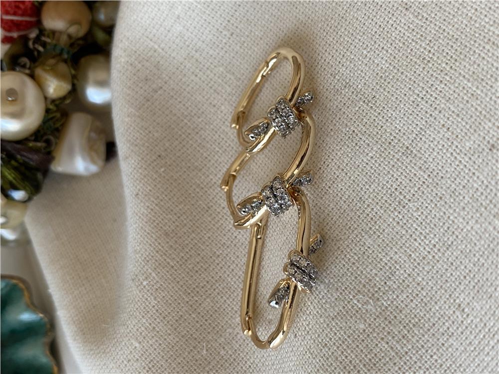 Üçlü Silver Düğüm Detaylı Küpe