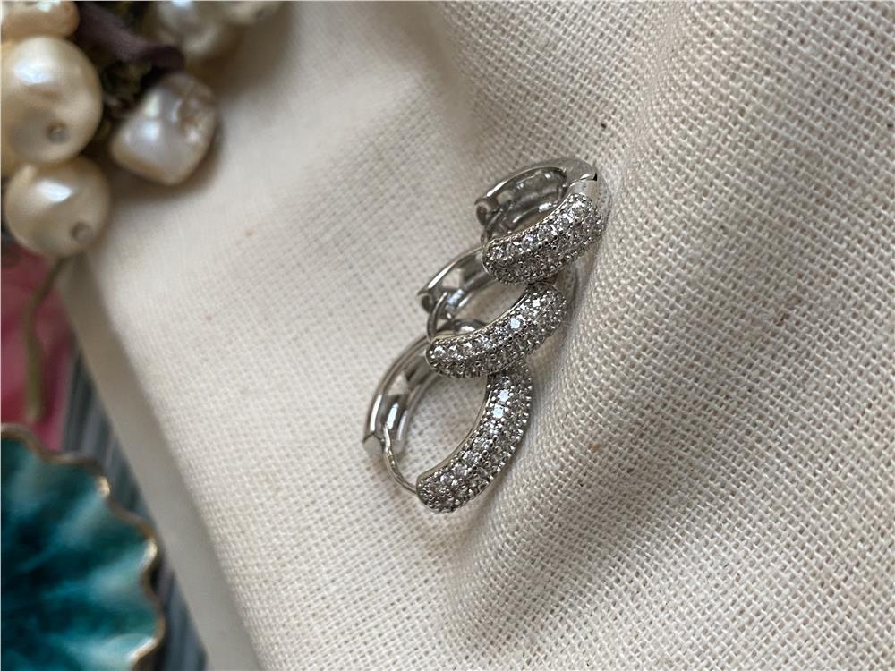 Üçlü Silver Halkalar Küpe