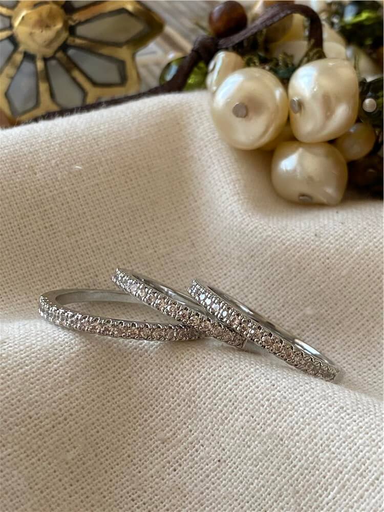 Üçlü Silver İnce Suyolu Yüzük
