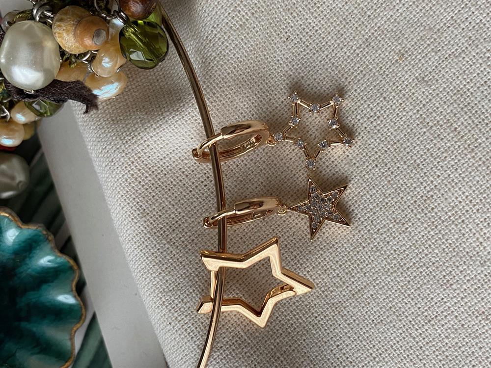 Üçlü Starlights Küpe