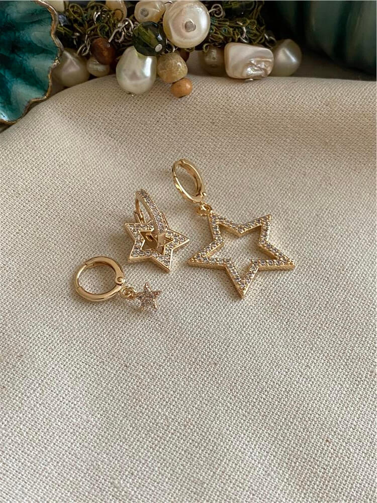 Üçlü Stars Küpe