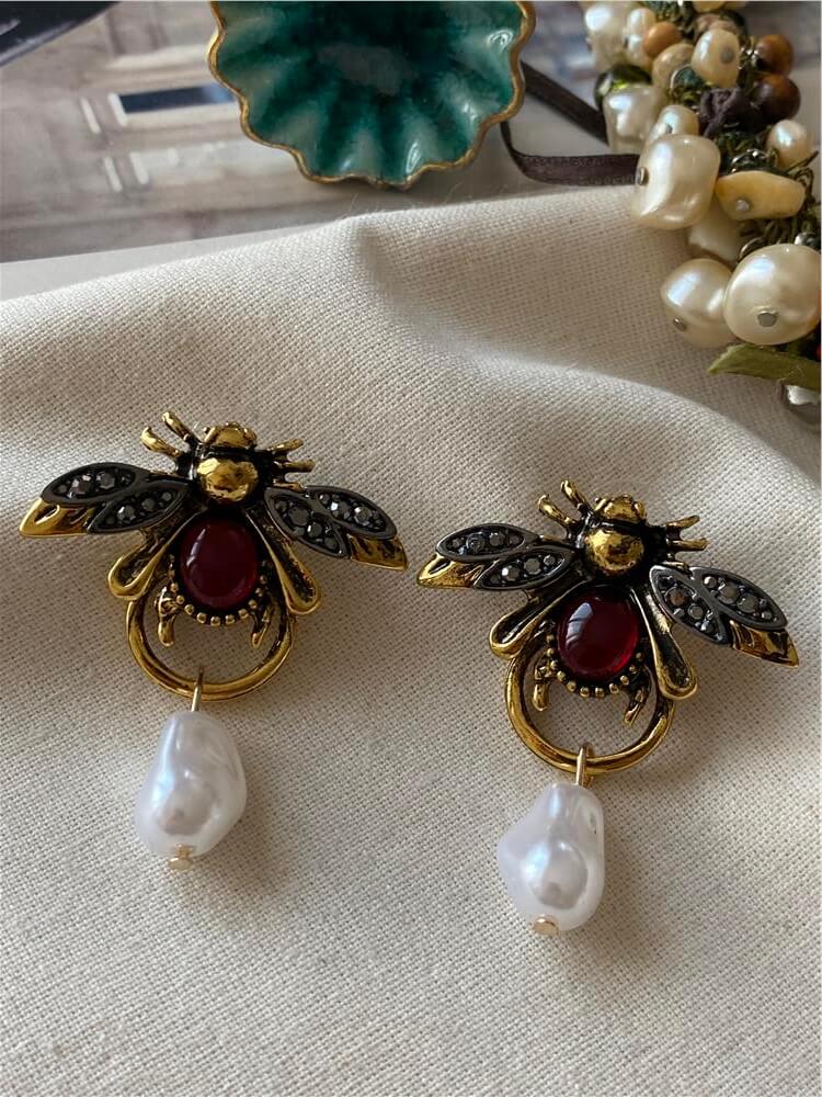 Vintage Bee Küpe